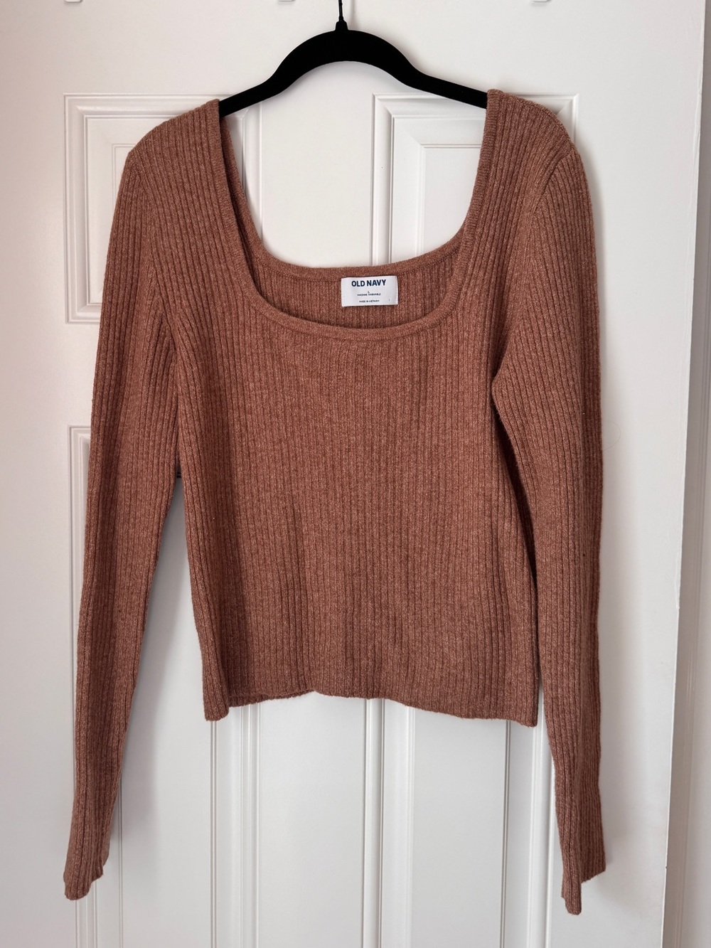 Old Navy Ribbed Scoop Neck Sweater - Mauve Brown